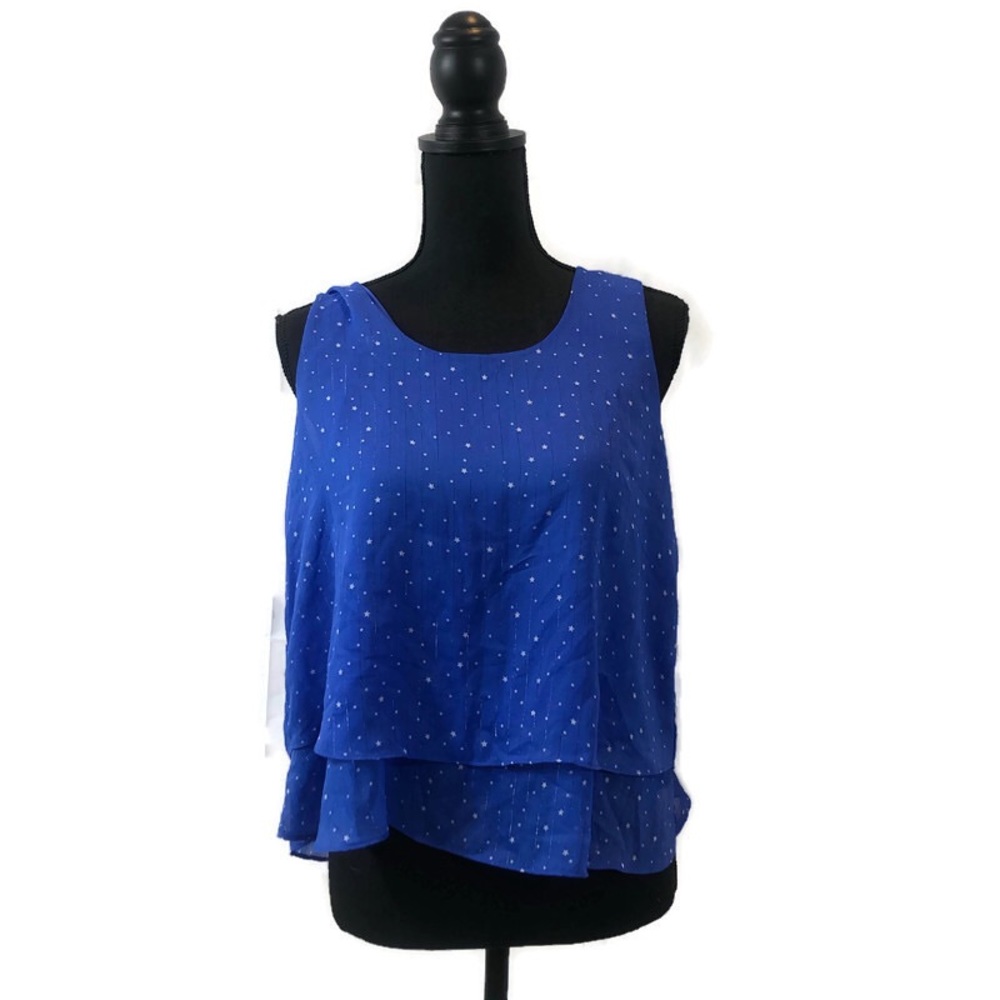Blue with silver stars top